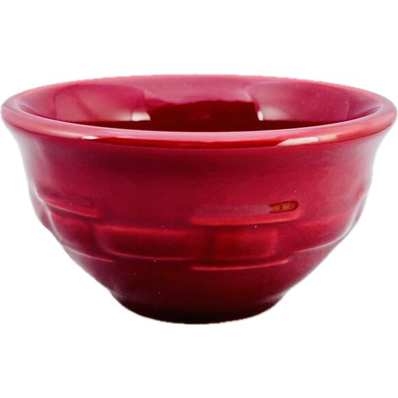 Longaberger Pottery Paprika Dessert Bowl Woven Traditions - Picture 3 of 8